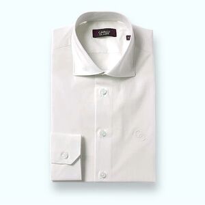 Roberto Cavalli Long-sleeve stretch-cotton shirt In White | Size XL